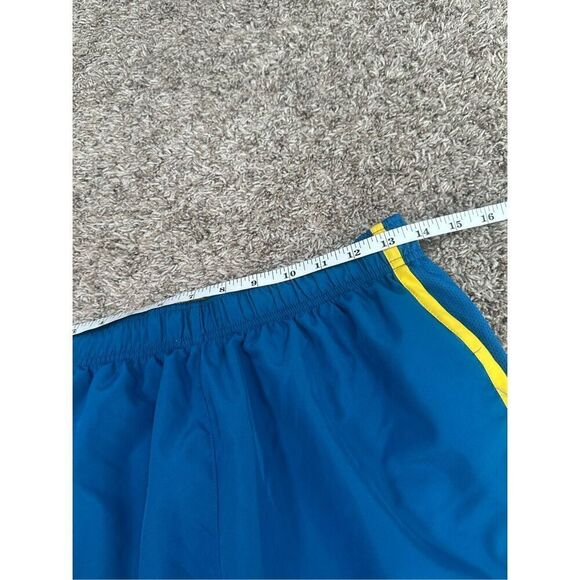 Nike Women's M 3" Dri-FIT Icon Tempo Lined Running Shorts Blue/Yellow Athletic - Picture 7 of 10